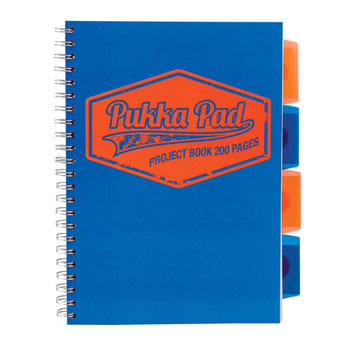 Caiet B5 cu spira si separatoare PukkaPads PB Neon, 200 file, matematica, albastru Caiet B5 cu spira si separatoare PukkaPads PB Neon, 200 file, matematica, albastru
